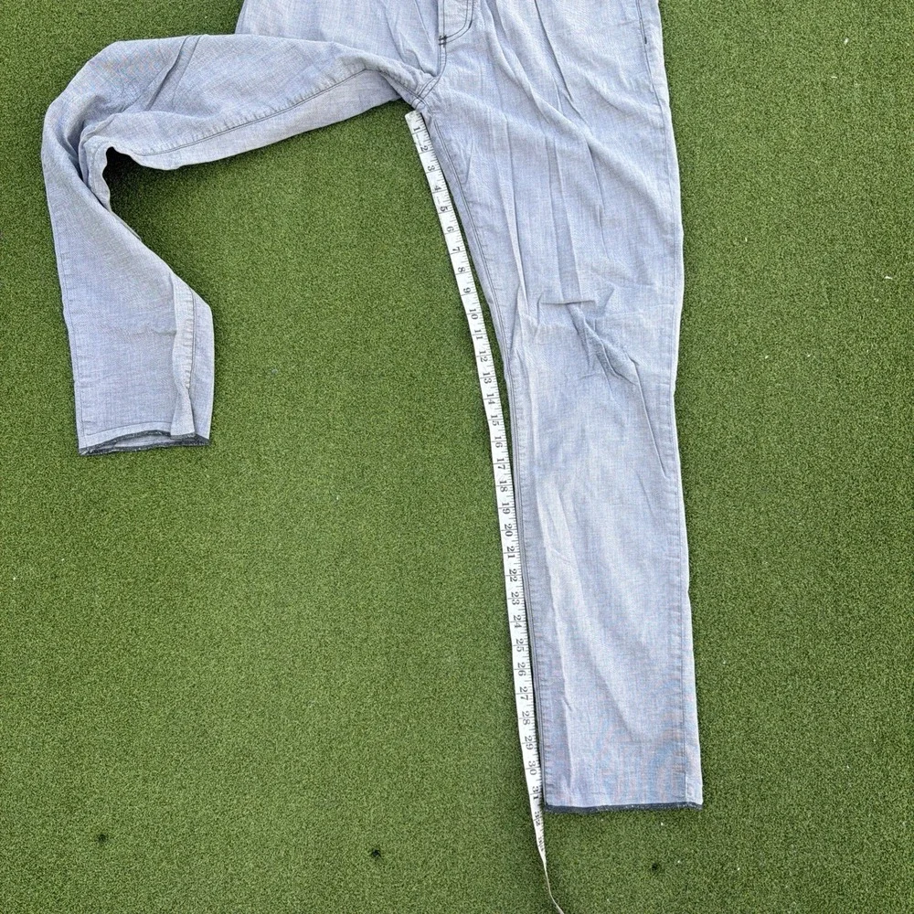 James Perse Brushed Twill 5 Pocket Pants Gray Yarn Men 32x32 UNHEMMED Slim $325